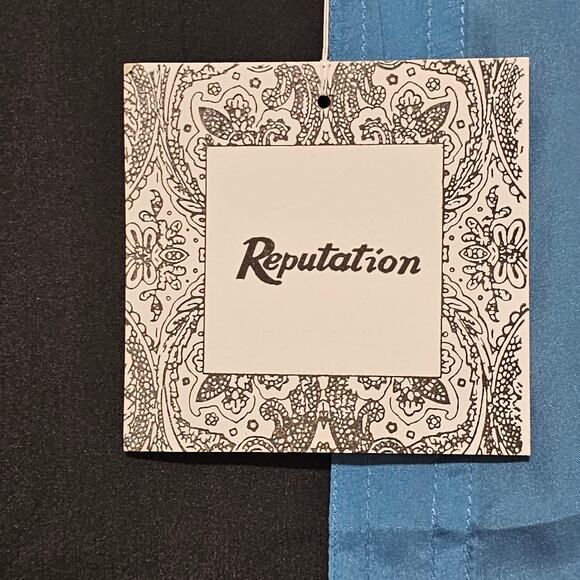 Reputation Colorblock Washable Silk Button-Up Shirt Men's Size XL NWT Retro - Picture 3 of 6